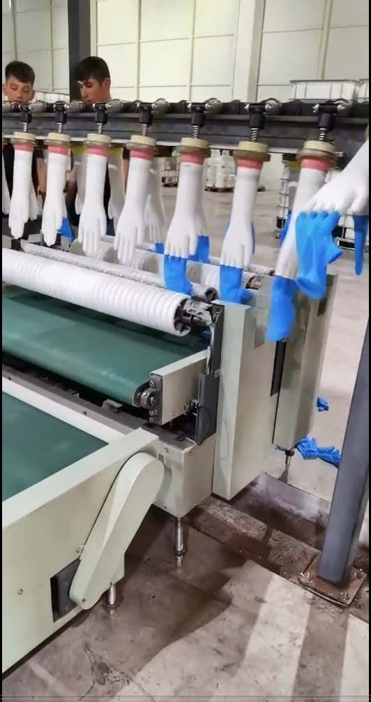 Línea de producción de guantes de nitrilo