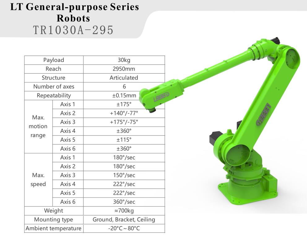 30kg Load 6 Axis Industrial Robot