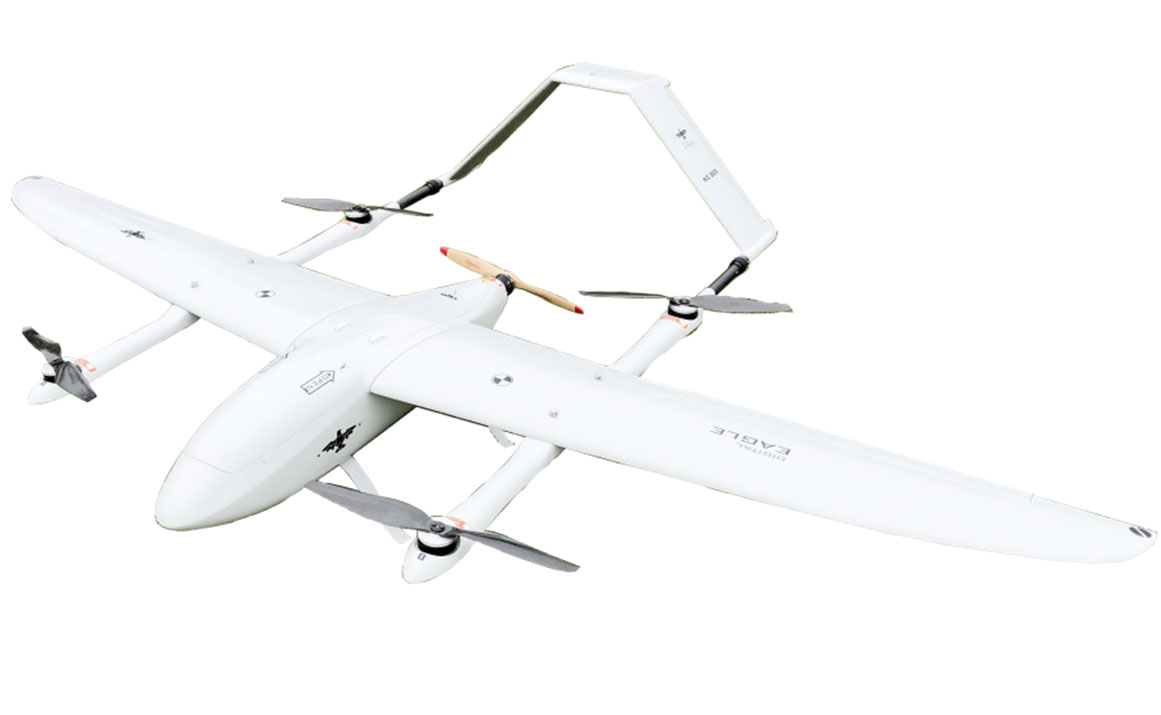 drone vtol híbrido de ala fija