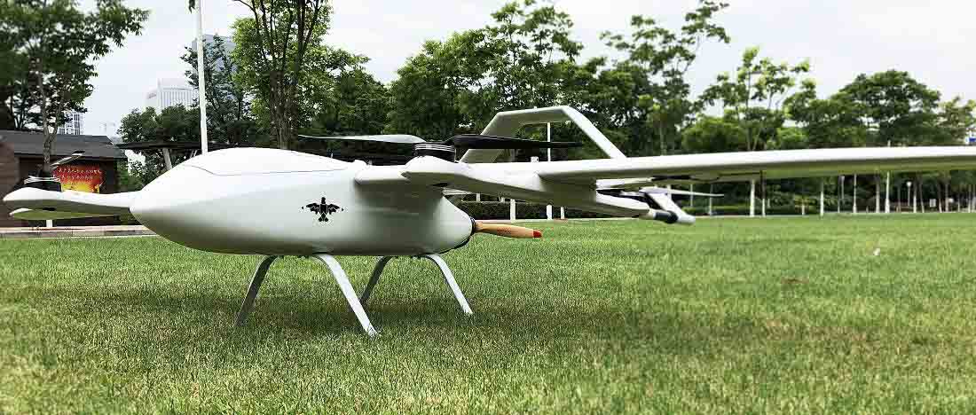 drone vtol híbrido de ala fija